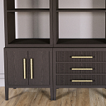 Модульный стеллаж Primo из трех составных элементов Темный орех варинант исполнения - 6 | Loft Concept в Брянске