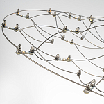 Люстра подвесная с тонкой металлической конструкцией цвета хром Quasar варинант исполнения - 6 | Loft Concept в Брянске