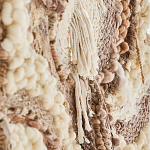 Овальный Современный Гобелен Абстракция в бежевых тонах Shallow варинант исполнения - 3 | Loft Concept в Брянске