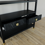 Стеллаж с двумя ящиками Elsa Dreams Black варинант исполнения - 3 | Loft Concept в Брянске