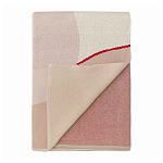 Плед из хлопка бежевого цвета с абстрактным принтом Elysian Flow Peach варинант исполнения - 5 | Loft Concept в Брянске