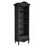Стеллаж черный узкий из массива бука с 5-ю полками Black Provence варинант исполнения - 1 | Loft Concept в Брянске