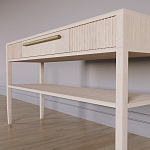 Дизайнерская Консоль с полкой и ящиком Primo Светлый дуб варинант исполнения - 4 | Loft Concept в Брянске