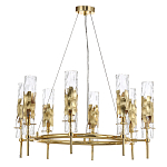 Люстра подвесная круглая с 8-ю цилиндрическими плафонами из стекла LIAISON варинант исполнения - 3 | Loft Concept в Брянске