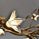 Люстра в виде золотой ветки с цветами Glass Flower Pendant Light варинант исполнения - 9 | Loft Concept в Брянске