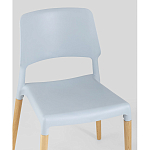Пластиковый стул на ножках из массива бука Ferret Grey-Blue варинант исполнения - 2 | Loft Concept в Брянске