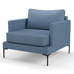 Мебельная ткань Шенилл голубой цвет 138 см T4-26 варинант исполнения - 5 | Loft Concept в Брянске