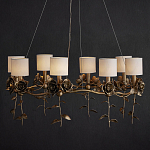 Люстра с каркасом в виде цветков розы и тканевыми абажурами Flowers and Fox Roses варинант исполнения - 4 | Loft Concept в Брянске