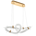 Фигурная люстра украшенная кристаллами из хрусталя Gilbertine Crystals Curly Ring Chandelier варинант исполнения - 2 | Loft Concept в Брянске