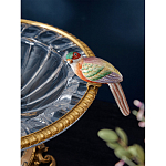 Чаша стеклянная с фигурками разноцветных попугаев на ободке 41 Eden Garden варинант исполнения - 4 | Loft Concept в Брянске