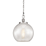 Подвесной светильник с прозрачным стеклянным плафоном в форме шара в современном стиле на цепи Feiss варинант исполнения - 1 | Loft Concept в Брянске
