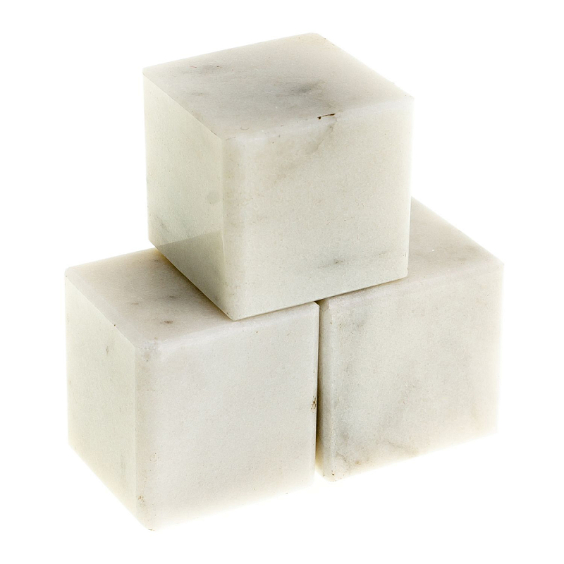 Камни для охлаждения виски из белого мрамора Natural Stone Cube Белый Мрамор Bianco Камни для охлаждения виски из белого мрамора Natural Stone Cube Белый Мрамор Bianco в Брянске | Loft Concept