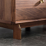 Прикроватный деревянный столик с ящиками Moon Walnut Furniture варинант исполнения - 4 | Loft Concept в Брянске