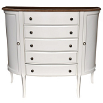 Комод полукруглый с ящиками и дверцами в стиле прованс Montmartre Provence Chest of Drawers варинант исполнения - 1 | Loft Concept в Брянске
