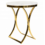 Кофейный столик на подстолье золотого цвета Noelle варинант исполнения - 1 | Loft Concept в Брянске