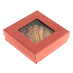 Зеркало карманное складное круглое из натурального камня Оникс в подарочной упаковке Gold Stone Mirrors варинант исполнения - 4 | Loft Concept в Брянске