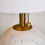 Настольная лампа на круглом основании из натурального камня Bartolomeo варинант исполнения - 2 | Loft Concept в Брянске