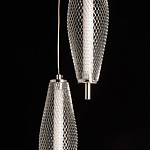 Люстра круглая каскадня с 5-ю плафонами из металлической сетки Mesh Lampshade Lighting варинант исполнения - 8 | Loft Concept в Брянске