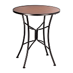 Столик приставной с круглой столешницей на металлическом черном основании Scenical Table варинант исполнения - 1 | Loft Concept в Брянске