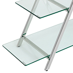 Стеллаж со стеклянными полками на стальном каркасе X-ray варинант исполнения - 5 | Loft Concept в Брянске