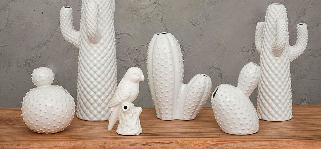 Фигурка керамика белый кактус White Cactus - Loft-Concept в Брянске