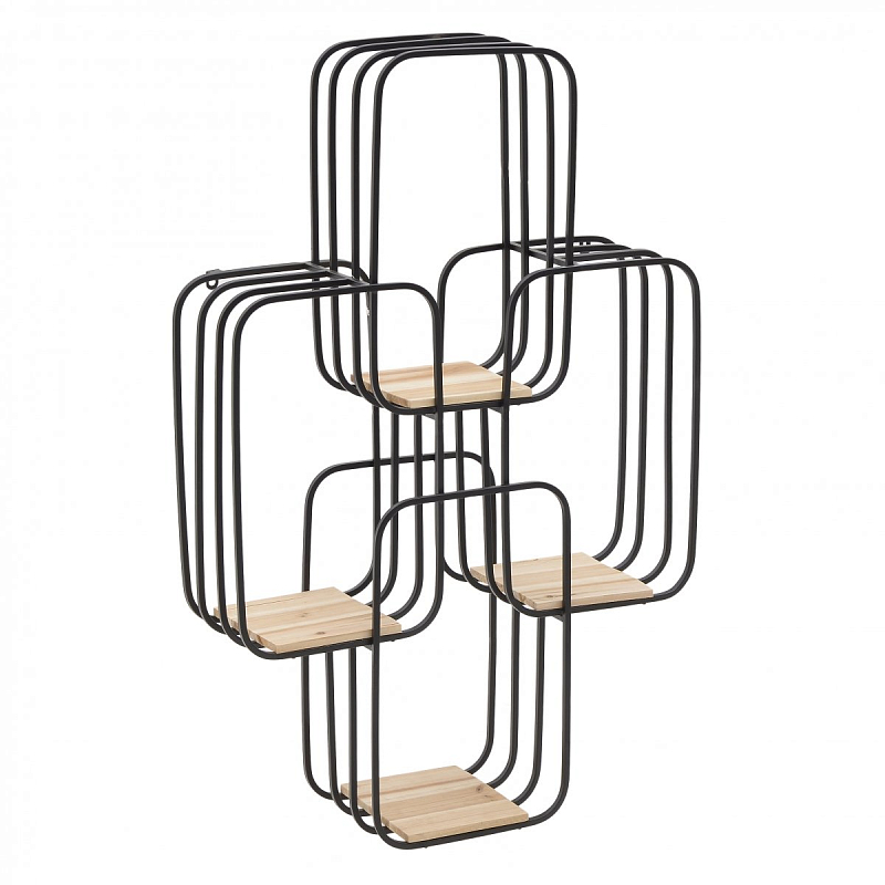 Полка Parallel Lines Ovals Черный Бежевый Полка Parallel Lines Ovals Черный Бежевый в Брянске | Loft Concept