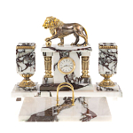 Настольный письменный набор из мрамора с декором в виде льва в подарочной упаковке Marble Accessory варинант исполнения - 1 | Loft Concept в Брянске