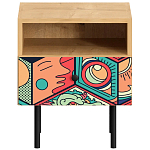 Прикроватная тумба с изображением на ящике Elise Nightstand варинант исполнения - 17 | Loft Concept в Брянске
