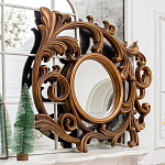 Зеркало настенное с рамой цвета античная бронза Classic Ornament Mirror варинант исполнения - 2 | Loft Concept в Брянске