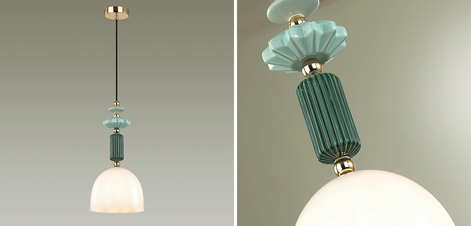 Подвесной светильник Iris hanging lamp green Подвесной светильник Iris hanging lamp green - Loft-Concept в Брянске
