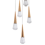Люстра капли Acrylic Droplet Five Gold Chandelier варинант исполнения - 2 | Loft Concept в Брянске