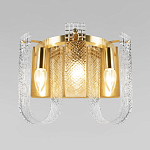 Бра с металлическим основанием золотого цвета и хрустальными подвесками Textured Glass варинант исполнения - 2 | Loft Concept в Брянске