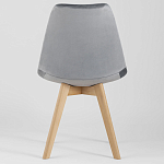 Стул с мягким велюровым сиденьем Arvika Grey варинант исполнения - 4 | Loft Concept в Брянске