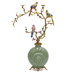 Фарфоровый подсвечник с бронзовым декором Eden Garden варинант исполнения - 1 | Loft Concept в Брянске