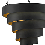 Подвесной светильник в форме спирали черный с золотой внутренней отделкой Warm Glow варинант исполнения - 1 | Loft Concept в Брянске