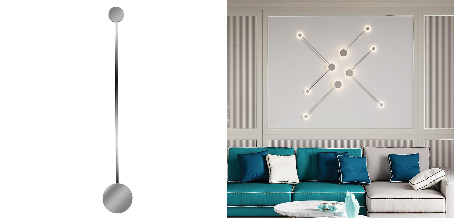 Бра Pin Wall Light Chrome 70 Бра Pin Wall Light Chrome 70 - Loft-Concept в Брянске