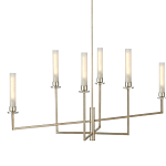 Люстра с 6-ю белыми матовыми плафонами из стекла в форме цилиндра Longitude варинант исполнения - 3 | Loft Concept в Брянске