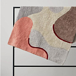 Ковер из хлопка с абстрактным принтом бежевого цвета Elysian Flow Blush варинант исполнения - 6 | Loft Concept в Брянске