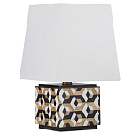 Настольная лампа с фигурным узором и трапециевидным абажуром Сonundrum варинант исполнения - 3 | Loft Concept в Брянске