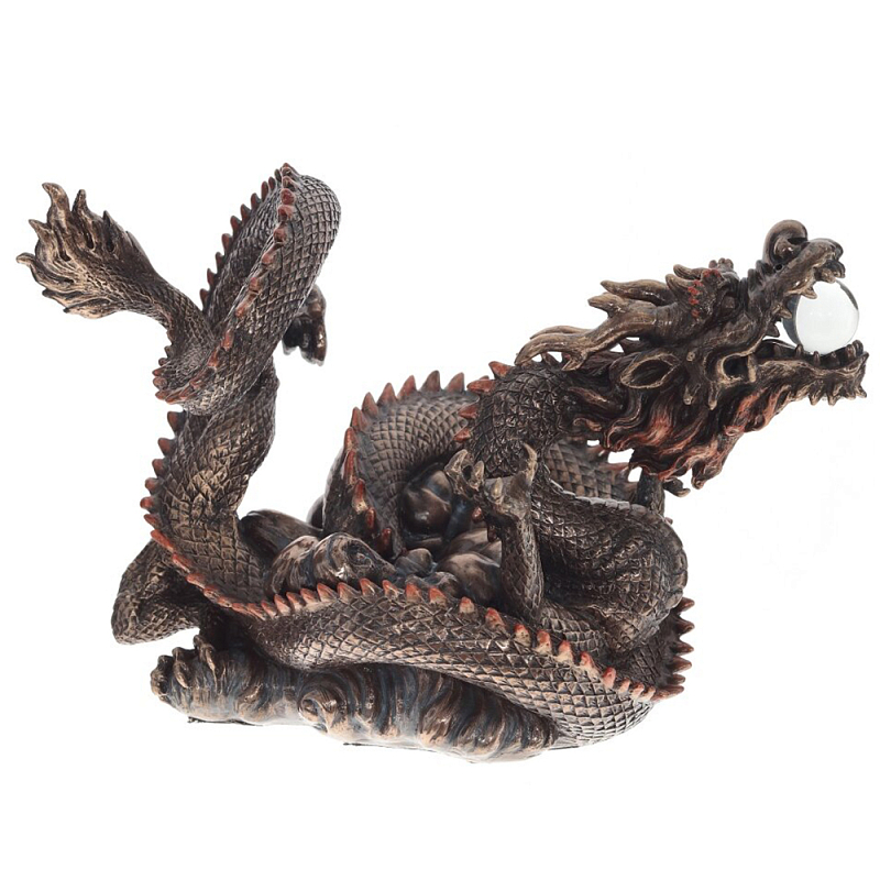 Декоративная статуэтка Дракон Фуцанлун Fuzanglong Dragon Brown Statuette Коричневый Декоративная статуэтка Дракон Фуцанлун Fuzanglong Dragon Brown Statuette Коричневый в Брянске | Loft Concept