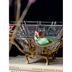 Чаша квадратная из прозрачного стекла с фигурками разноцветных птиц Eden Garden варинант исполнения - 3 | Loft Concept в Брянске