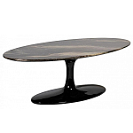 Стол журнальный овальный с столешницей из искусственного мрамора Alonso Gloss варинант исполнения - 2 | Loft Concept в Брянске