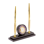 Часы настольные с двумя ручками из натурального камня Stone Clock варинант исполнения - 2 | Loft Concept в Брянске