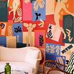 Обои ручная роспись в стиле Арт-деко Jazz Original colourway on painted silk with embroidery варинант исполнения - 3 | Loft Concept в Брянске