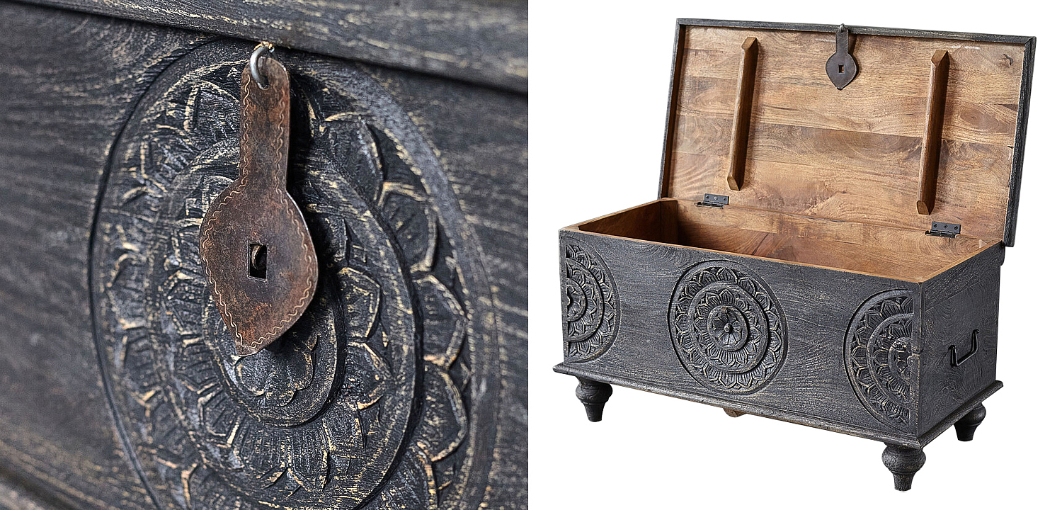 Сундук резной Tushar Carved Wood Chest Сундук резной Tushar Carved Wood Chest - Loft-Concept в Брянске