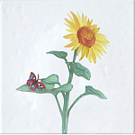 Плитка с узором Подсолнух варинант исполнения - 2 | Loft Concept в Брянске