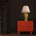 Настольная лампа желтая с изображением белых птиц Flight Among Acacia варинант исполнения - 5 | Loft Concept в Брянске