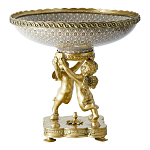 Чаша фарфоровая на двух бронзовых ангелах Eden Garden варинант исполнения - 1 | Loft Concept в Брянске