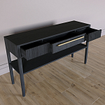 Дизайнерская Консоль с полкой и ящиком Primo Черный дуб варинант исполнения - 5 | Loft Concept в Брянске