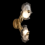 Бра с ветвистыми бронзовыми элементами и стеклянными рифлеными дисками Textured Glass Bra варинант исполнения - 5 | Loft Concept в Брянске